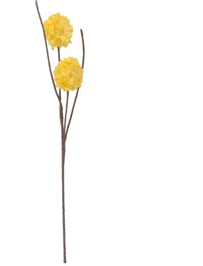 Dekorativ kunstig blomst 78 cm gul