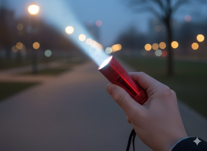 Kraftigt lys fra 9 LED-dioder