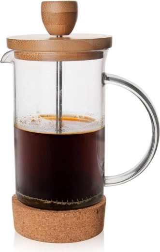 French press i glas til kaffe og te 400 ml
