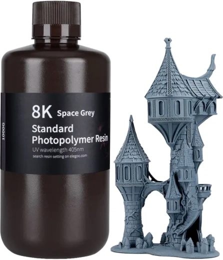 ELEGOO 8K vandvaskbar fotopolymerharpiks space grey 1 kg