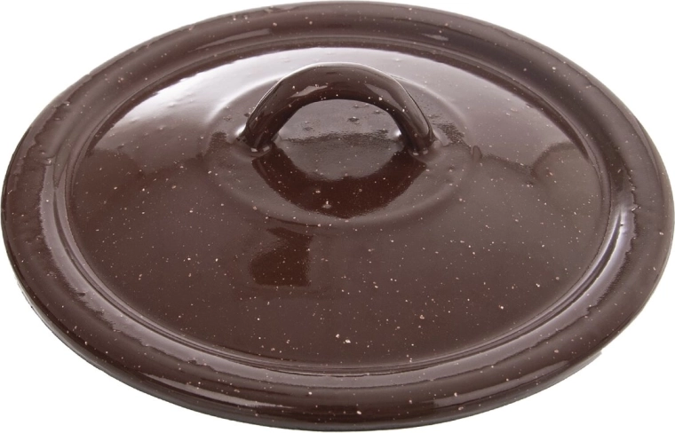 Emaljeret låg Brown 16 cm