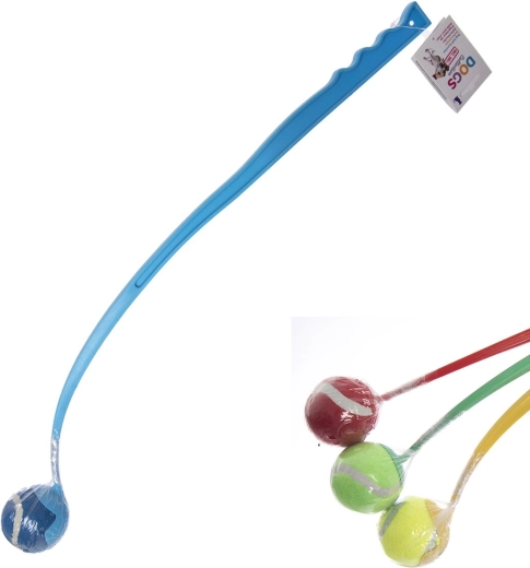 Hundelegetøj – plastkastelegetøj 68 cm (mix af farver)