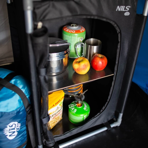 Ventileret frontpanel og 2 hylder