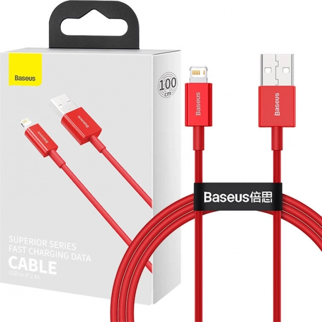 Baseus USB-kabel til hurtig opladning 1 m rød