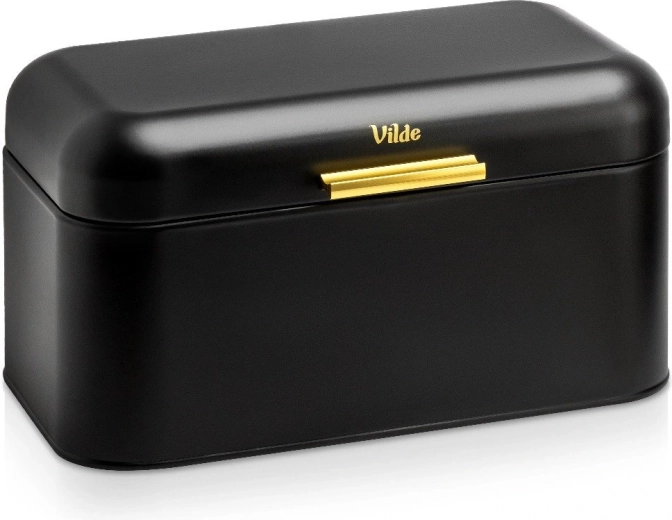 Vilde brødkasse i metal, sort 30 × 19 × 16,5 cm