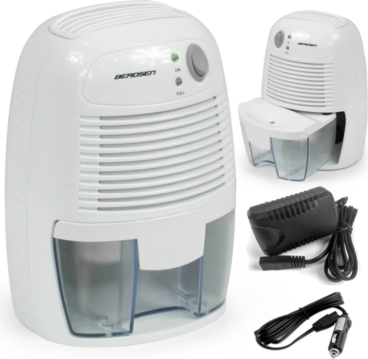 Berdsen mini affugter med biladapter BR-68W hvid