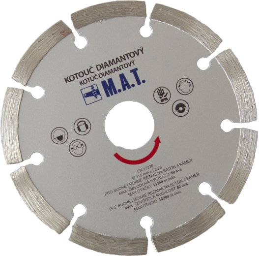 Diamant segmenteret klinge 125 mm