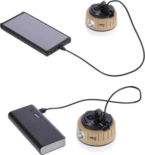 Opladning via USB‑C og powerbank-funktion