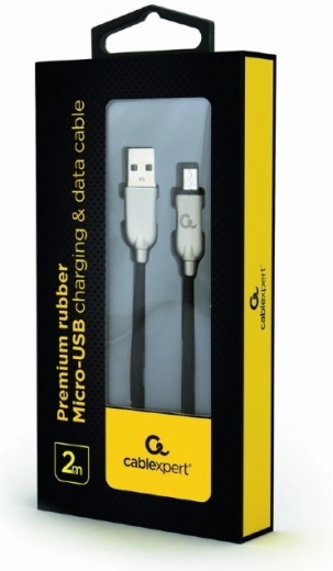 Mikro USB-kabel 2 m sort