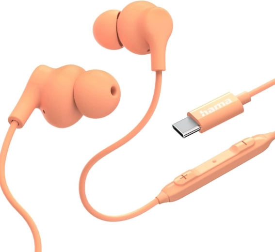 In-ear høretelefoner Curly USB‑C orange