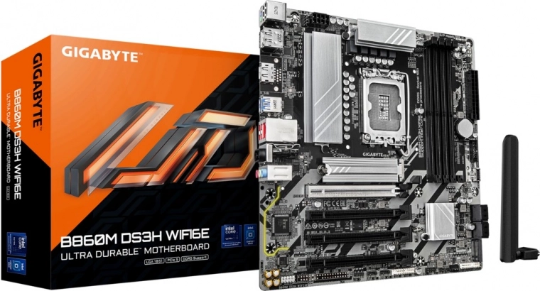 Gigabyte B860M DS3H WIFI 6E – microATX bundkort til Intel