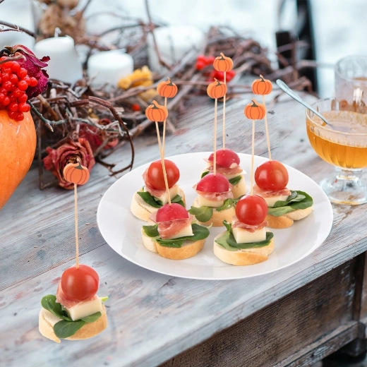 Halloweengræskar-motiv til tematisk servering
