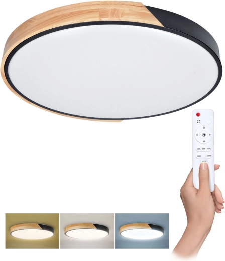 Solight LED loft-/vægarmatur Polia med fjernbetjening 46 W 3220 lm 40 cm dæmpbar CCT