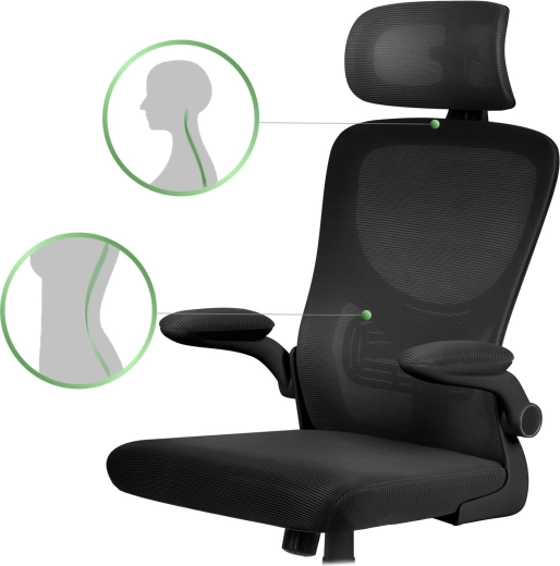 Ergonomisk rygstøtte og åndbart mikronet