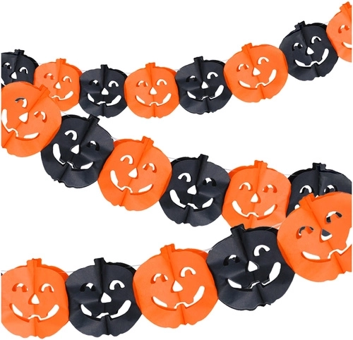 Papirsguirlande med græskar til Halloween 3 m Ruhhy - 1 stk.
