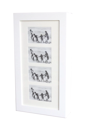 Vægmonteret hvid smykkeboks med spejl 31 × 10 × 56 cm