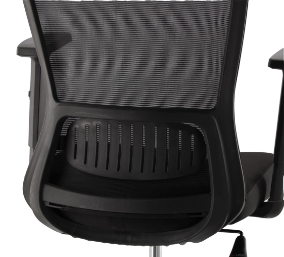 Åndbart mesh-ryglæn med støtte til ryggen