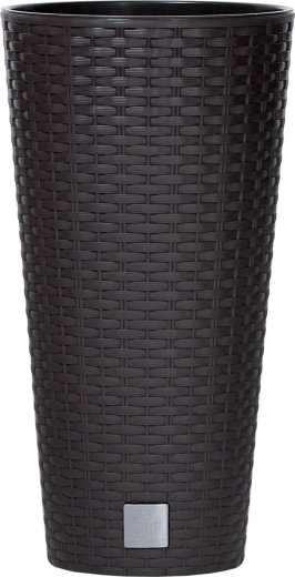 Plantekrukke med rattanstruktur Rato Tubus umbra 20 cm – Prosperplast