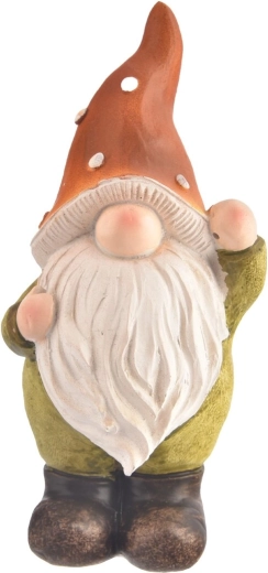 Keramisk nisse grøn 19 cm