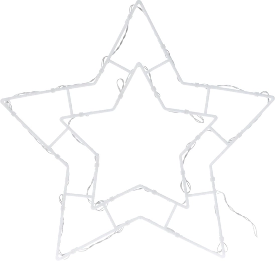 Lysende vinduesstjerne med 24 LED 41 × 39 cm