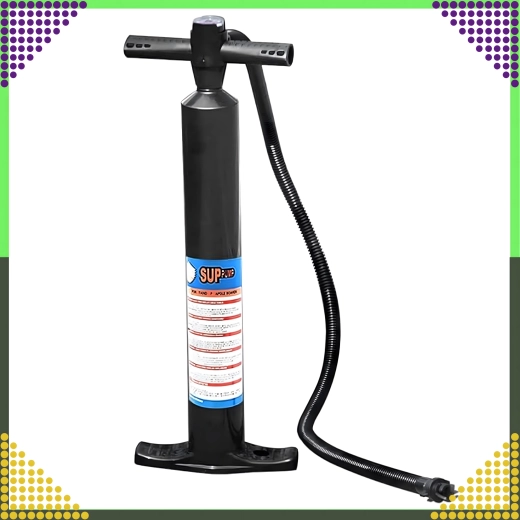 Manuel dobbeltvirkende SUP-pumpe med manometer 25 PSI