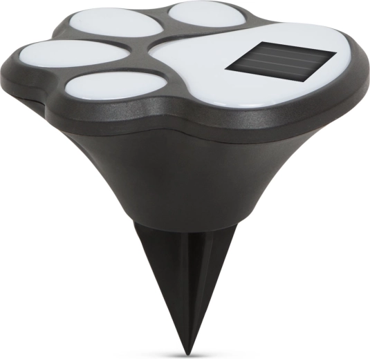 Solar LED-havelampe i form af en hundepote - 1 stk.