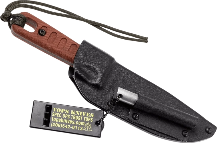 Kydex-skede med clip og ildstål