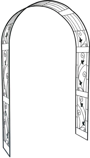 Bueformet metalstativ til klatreplanter 224 × 135 × 37 cm