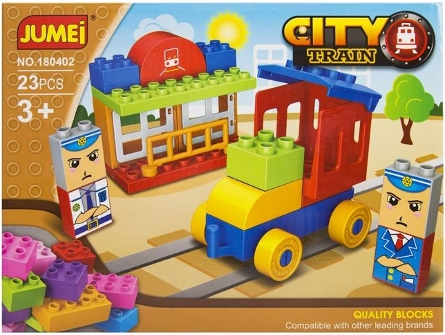 Byggesæt Jumei city-tog 23 dele 26 × 19 cm - 1 stk.