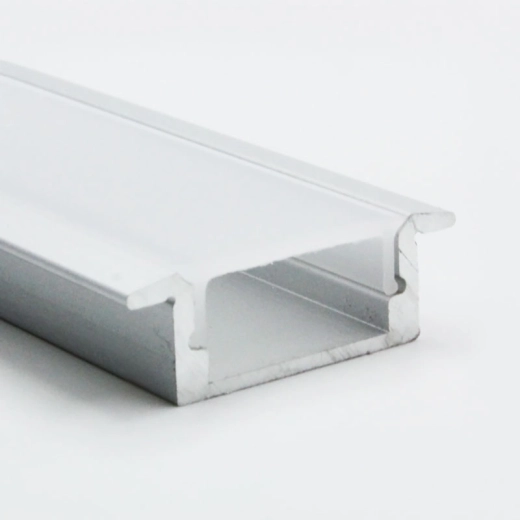 Solight aluminiumsprofil med sidekanter til LED-strips med mælkehvid diffuser 1 m