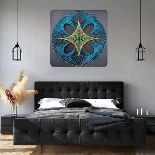 Moderne geometrisk dekoration med 3D-effekt