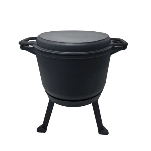 Jagtstøbejernsgryde 3 i 1, 8 l (gryde/pande/kedel)