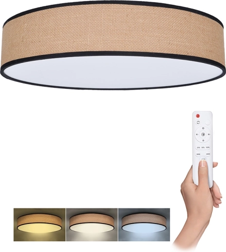 Solight LED loft- og væglampe Brownie med fjernbetjening, 60 W, 4200 lm, 50 cm, CCT, dæmpbar
