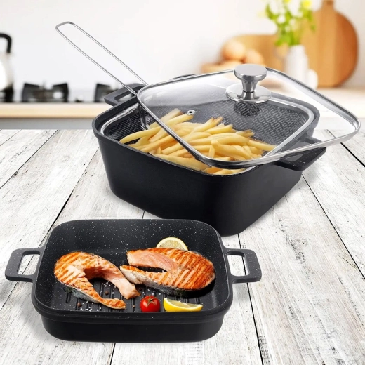 Alsidig brug: friture, grillning og ovnbagning