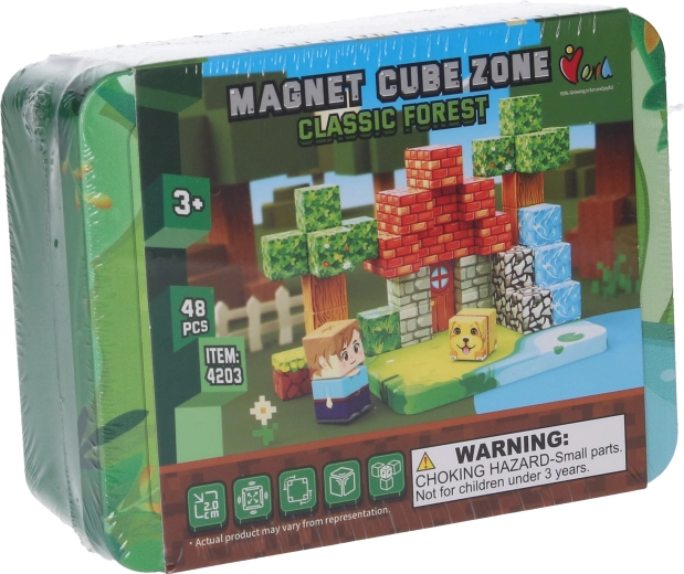 Magnetisk byggesæt Magnet Cube Zone Classic Forest 48 dele