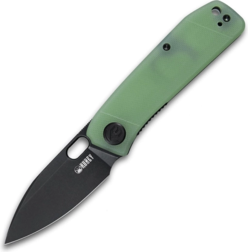 Kubey Hyde KU2104C lommekniv 7,5 cm, sort, lysegrøn Jade, G10, clip
