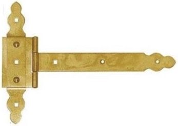 Dekorativt havelågehængsel 250 × 215 × 35 mm, gulgalvaniseret stål
