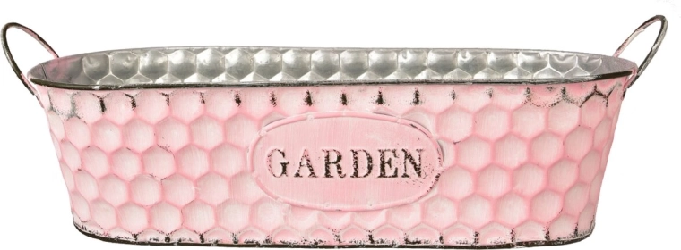 Metalskjuler til blomsterkasse Garden – pink 37 cm