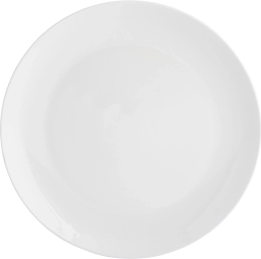 Flad tallerken Bella 26 cm i cremefarvet porcelæn