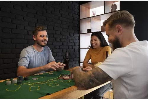 Grønt klæde som pokerbord hvor som helst