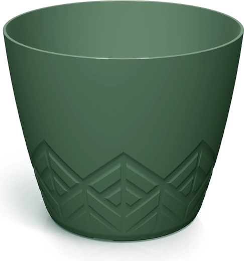 Plastikblomsterkrukke Areco 15,8 cm mørkegrøn