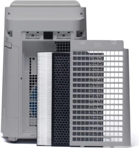 3-trins filtrering: forfilter, kul, HEPA