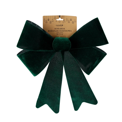 Jule dekorativ sløjfe grøn 36 × 51 cm
