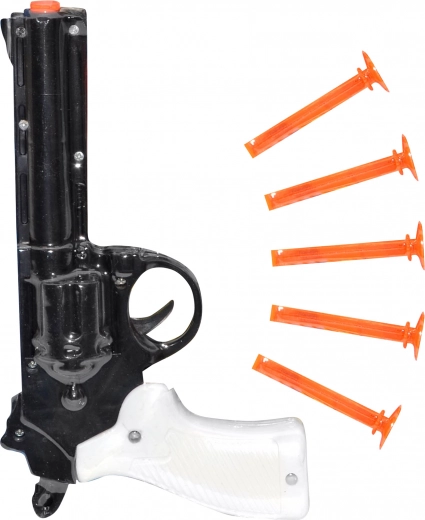 Pistol til dartpile med sugekopper 21 cm – sæt til børn