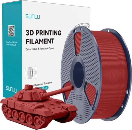Hurtig rød filament SUNLU PLA+ 1,75 mm