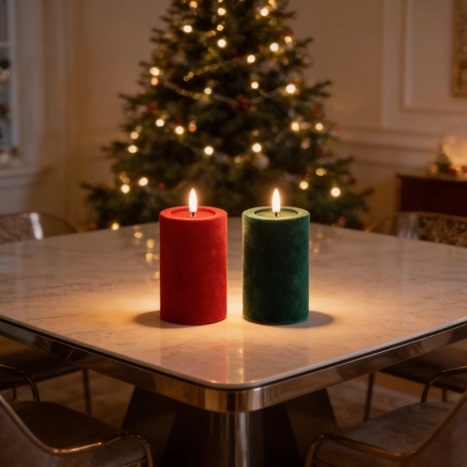 Flakkende flamme og varmt lys