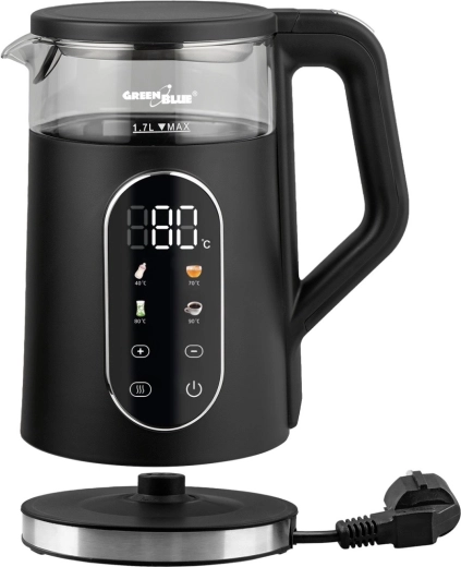 Hurtig opvarmning 2200 W og stor kapacitet 1,7 l
