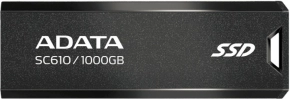 Ekstern SSD disk ADATA SC610 1000GB USB3.2 Gen2 sort