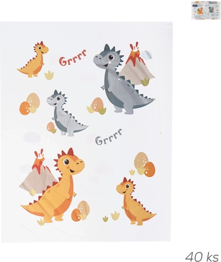 Snackposer DINO 35 × 25 cm, 40 stk.