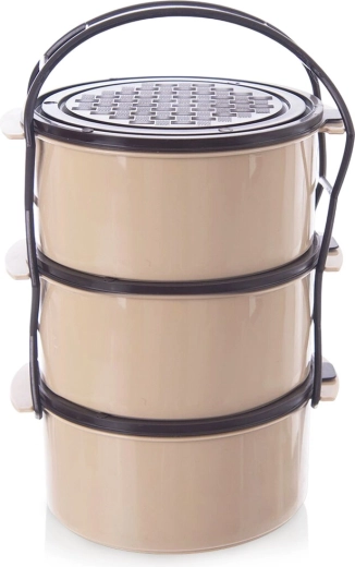 Plastisk treetagers madkasse/madbeholder 3 × 1,5 l
